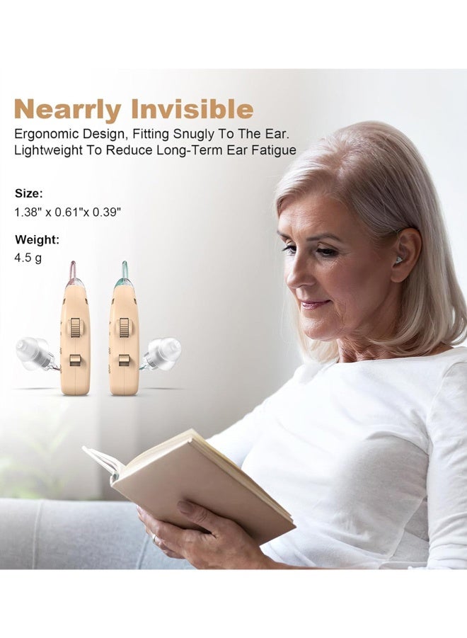 chiteng Hearing Aid, Rechargeable Hearing Aids Devices for Adult, Ear Hearing Machine with Hearing Loss, Noise Cancelling, Invisible & Comfortable - Image 4